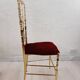 Pair of chiavarine chairs, brass