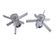 Pair of vintage Italian chrome and glass wall lights, 1960s Sciolari.