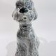 Pichet en barbotine caniche gris