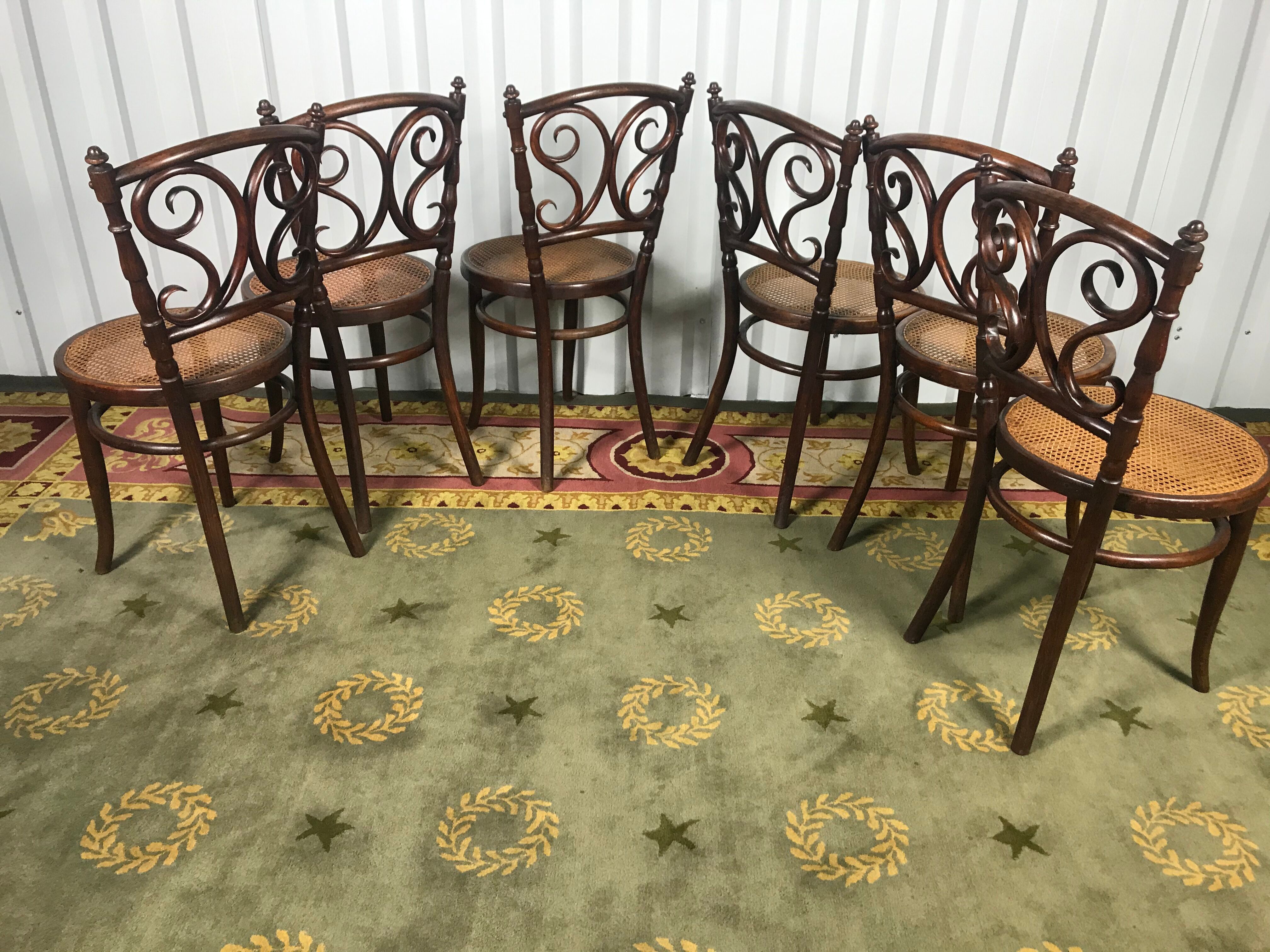 6 Josias Eissler bistro chairs - restored