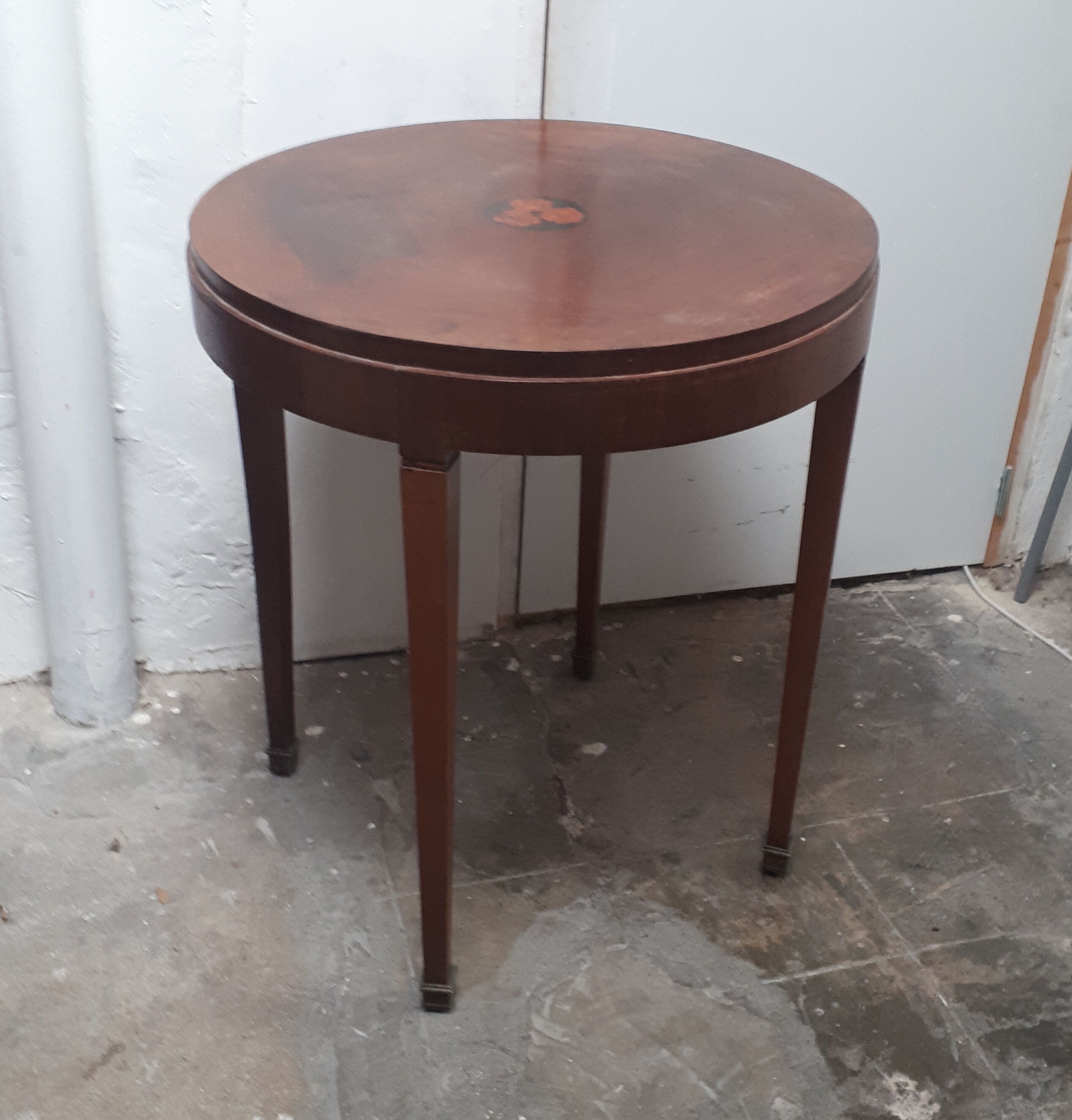 1930 art deco wood marquee pedestal table