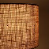 Handmade Søholm ceramic table lamp with jute lampshade / Danish Design