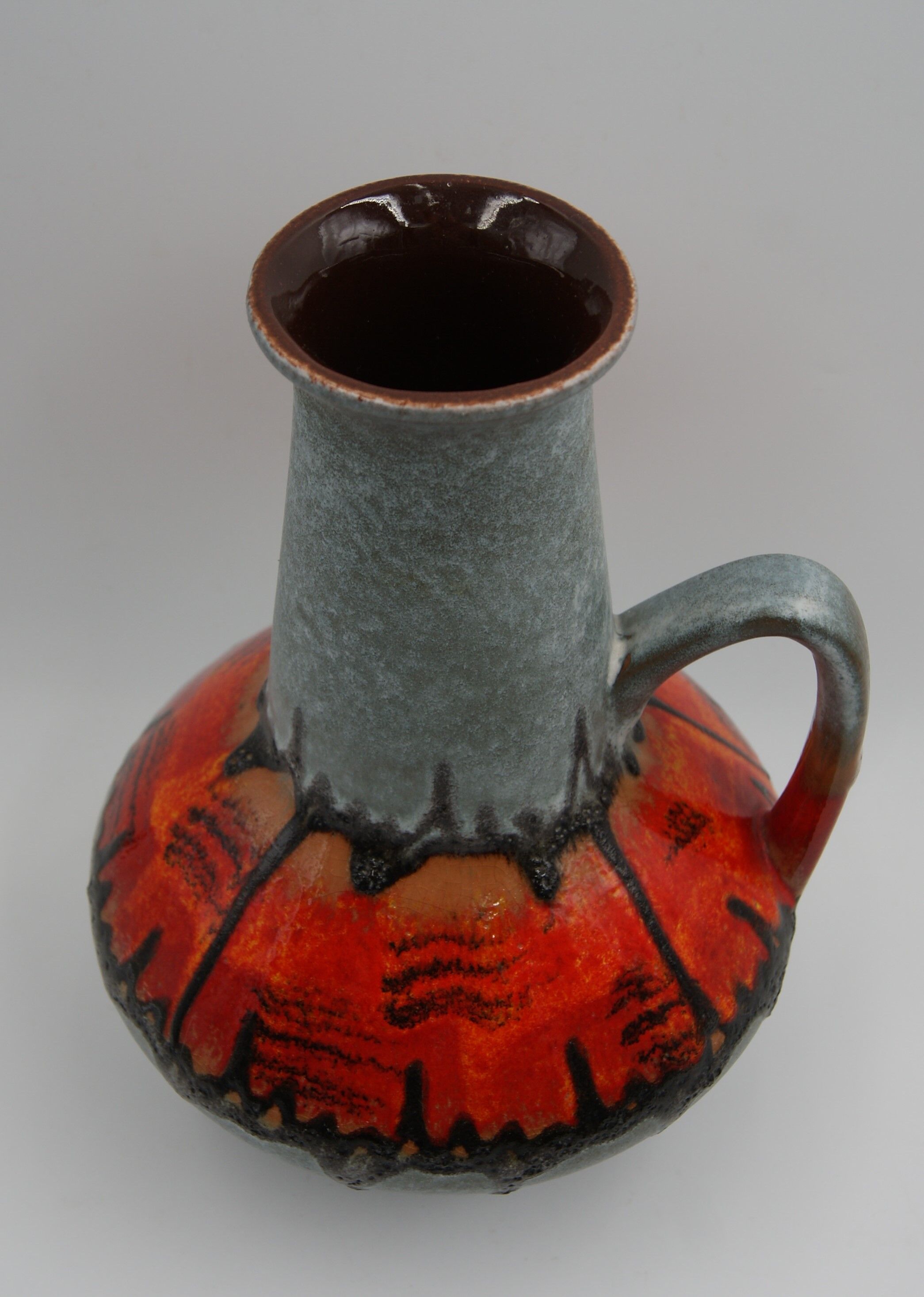 Ceramic vase Fat Lava 1 handle Carstens Germany