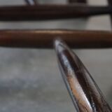 Set of 4 vintage wooden De Ster Gelderland design spindle chairs