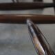 Set of 4 vintage spindle design chairs in wood by De Ster Gelderland.