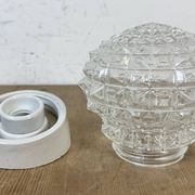 Vintage White Porcelain Wall Light, 1970s