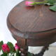 Old pearl oak saddle in Louis XIII style