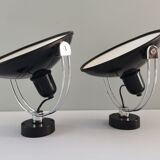 Pair of metal wall lamps 70s