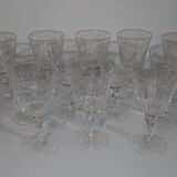 12 crystal wine glasses