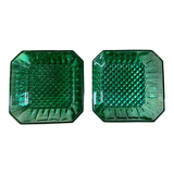 2 vintage emerald Luminarc bowls