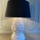 Imposing ceramic table lamp artichoke shape, Italy, 1960s