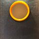 Vintage orange round mirror 31cm