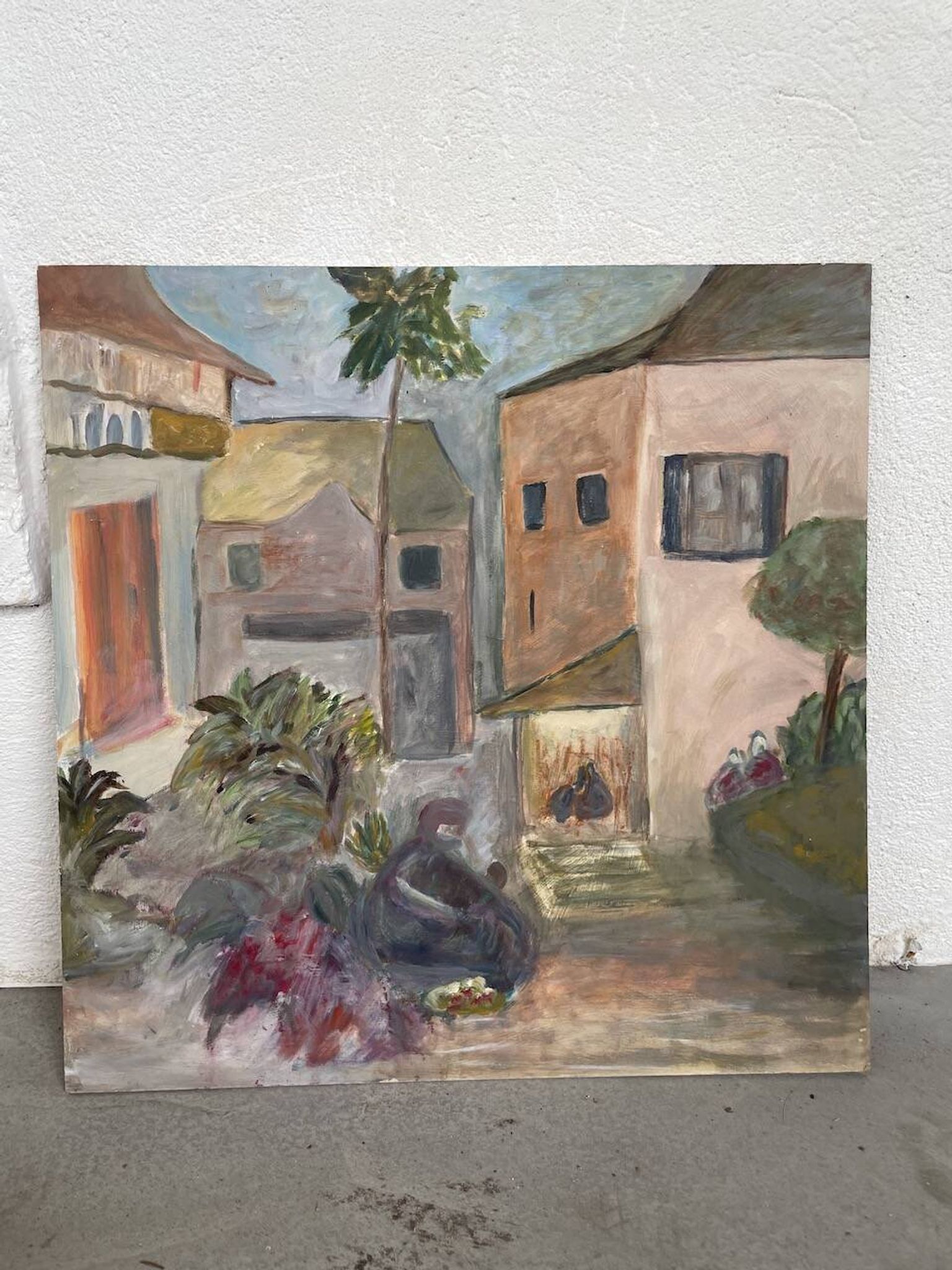 Huile sur panneau paysage