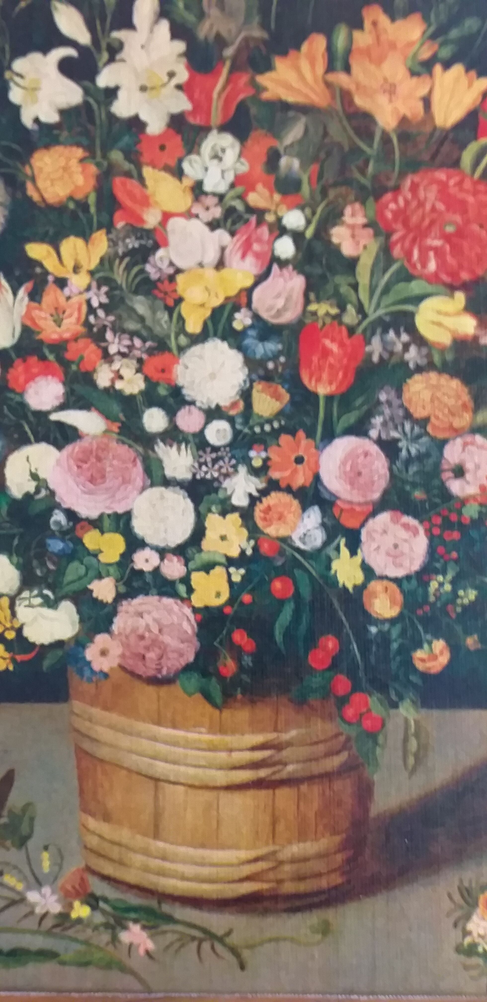 Print on canvas bouquet of flowers with a spiral 1964 braun et cie