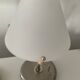 Pair of vintage lamps in wood and chrome metal