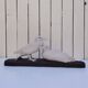 Pair of seagulls in Sèvres porcelain, crinkled glaze.