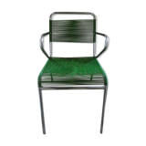 Metal chair and ropes