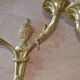 2 sculpted bronze wall lights