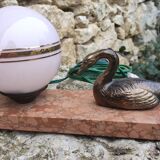 Old marble swan lamp