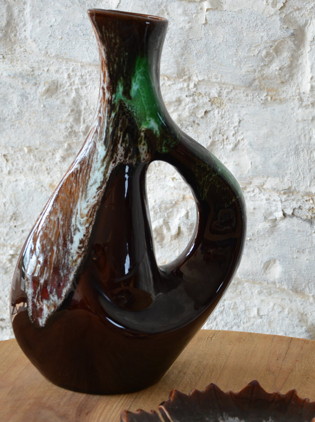 Pitcher ceramic - pottery hand painted