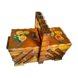 Vintage worker table sewing box