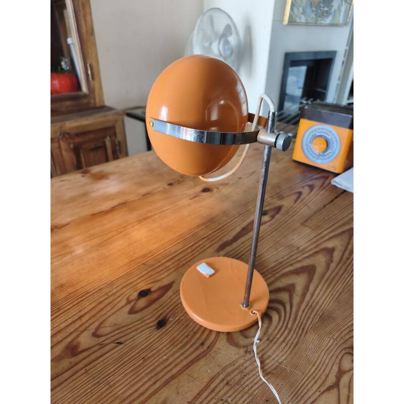 Vintage orange metal lamp