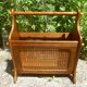 porte revue  bois et cannage, vintage