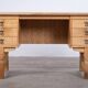 Brutalist Oak Desk by Henning Kjærnulf, Denmark, 1960s
