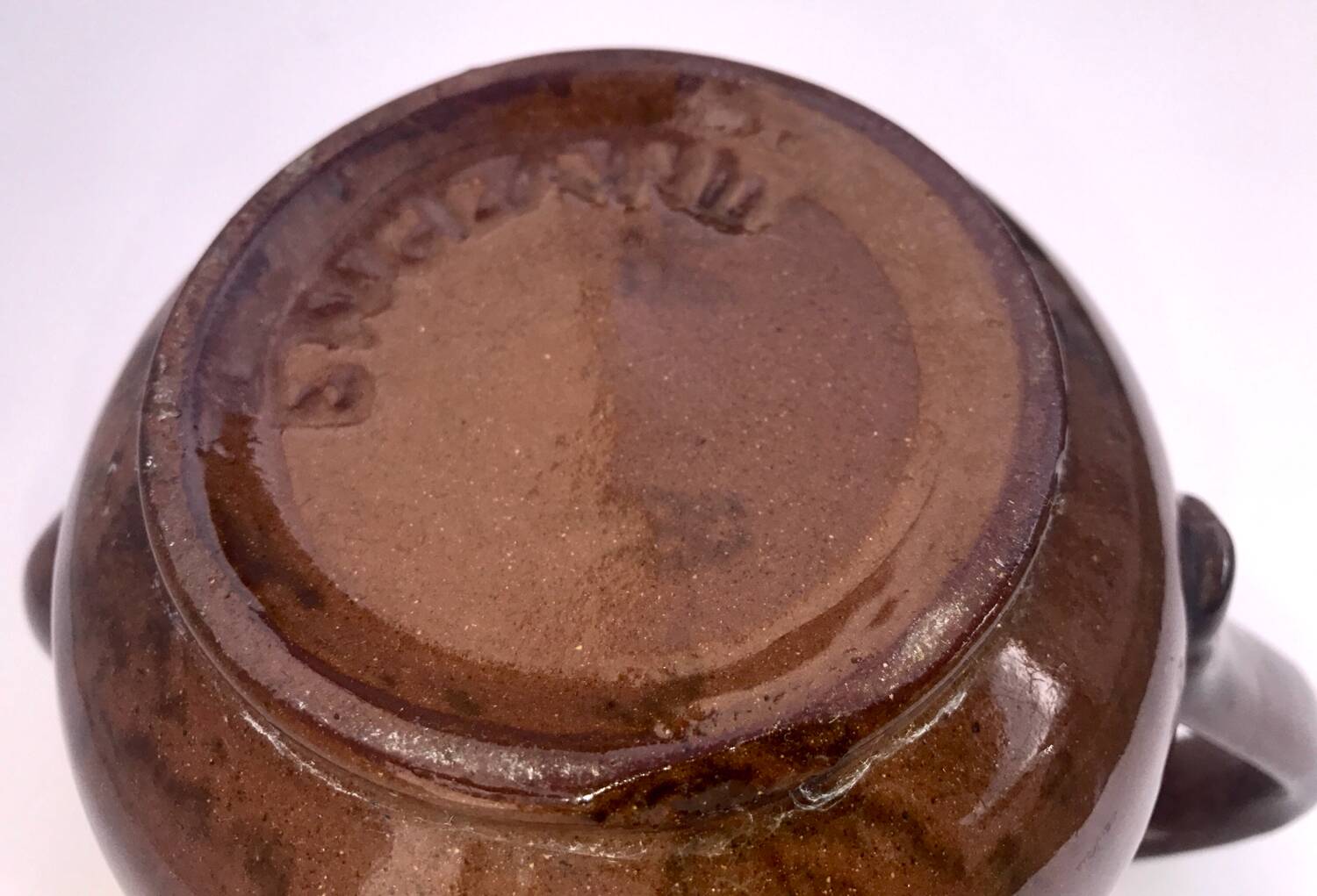 A brown England teapot