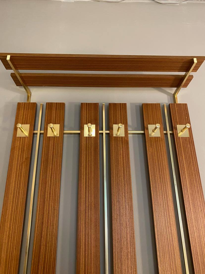 Wall hanger for clothes vintage teak 60