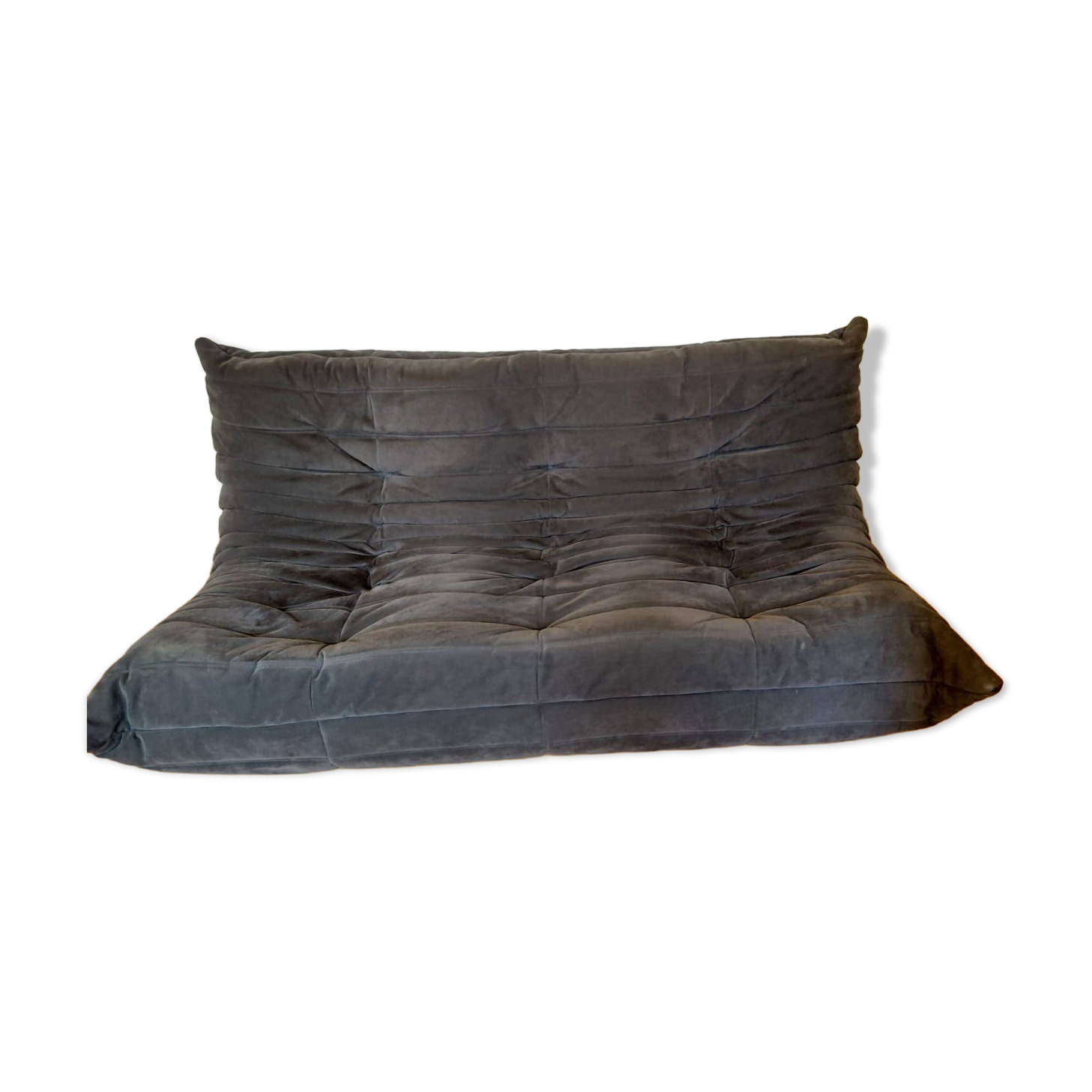 Togo corner sofa by Ligne Roset in anthracite alcantara.