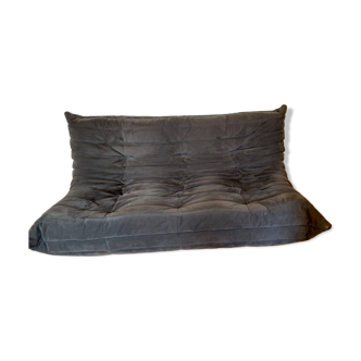 Togo corner sofa by Ligne Roset in anthracite alcantara.