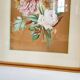 Vintage painting bouquet of peonies with butterflies 1890