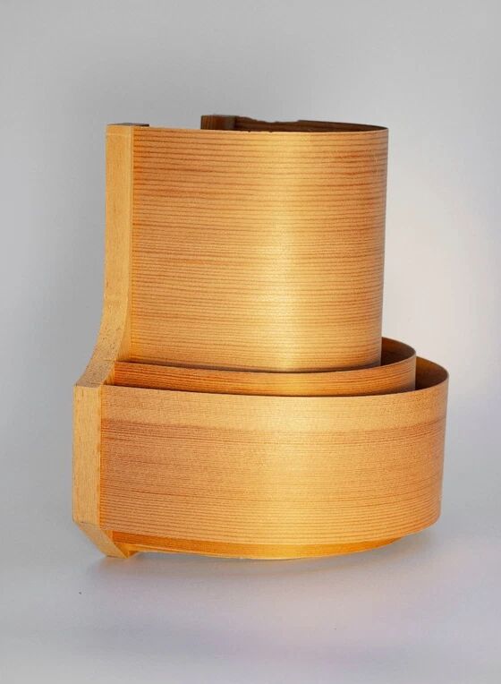 Four wall sconces in pine veneer model 4408 by Translandia - Denmark 1970s.