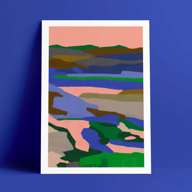 The Valley of Colors - Limited Edition Art Print A4