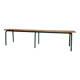 Wooden and metal school bench