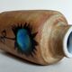 Ceramic vase "Poterie du Colombier" vintage blue sun