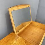 Coiffeuse avec tiroirs de rangement et miroir rabattable