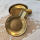 Set 5 pieces of 4 individual ashtrays in old brass
