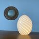 Old Lamp egg glass of MURANO italy vintage 1970 egg vintage