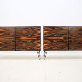Pair of credenzas Scandinavian 60s mahogany and Rosewood