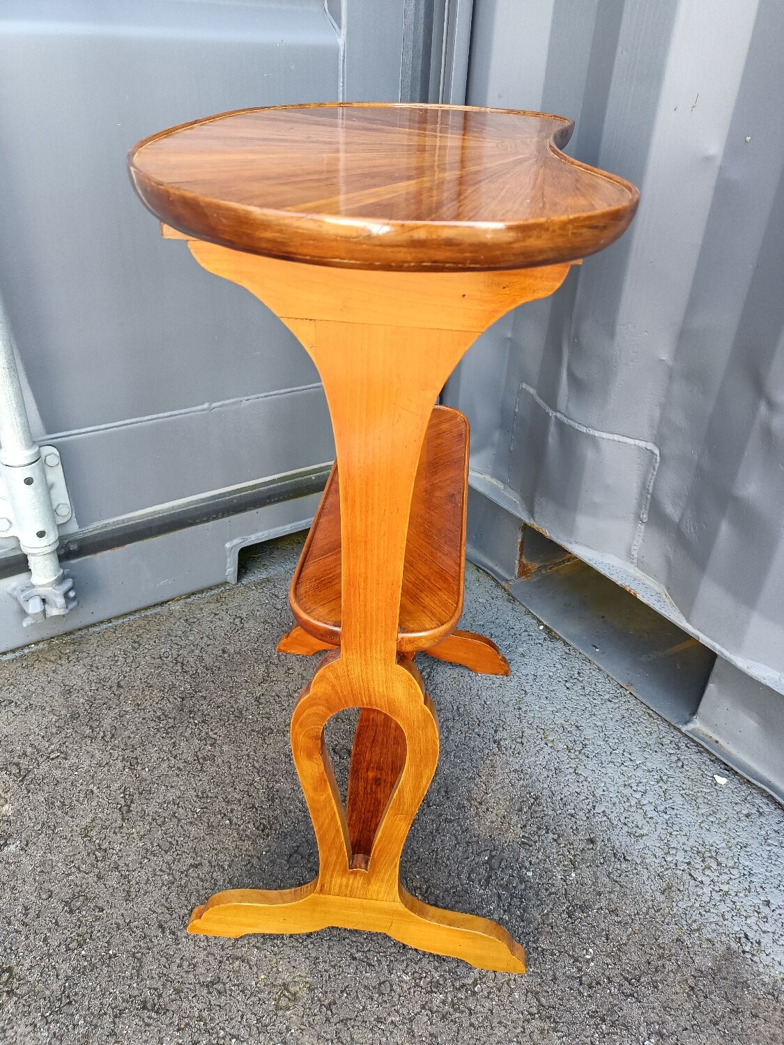 Pair of bedside tables in antique marquetry Louis XVl