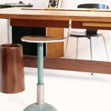 Active seated stool on vintage art deco spring