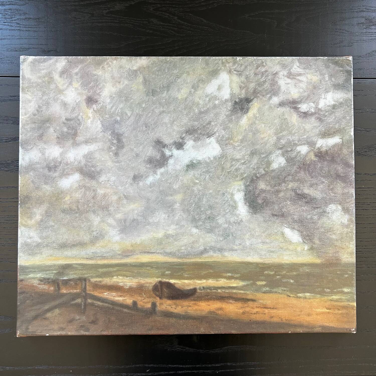 Stormy sky painting over the sea