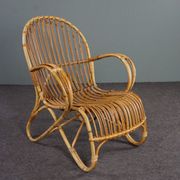 Belse 8 armchair in rattan of Dutch design round back 50s