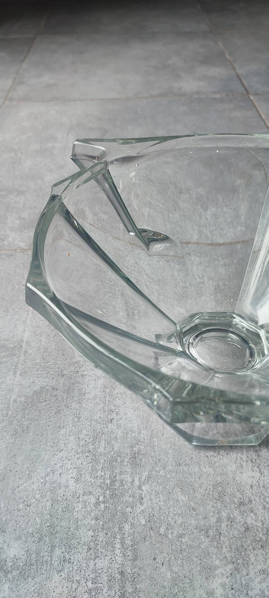 Coupe en verre épais style Art Déco gravée Slovakia
