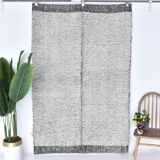 Black Wool Moroccan rug,  wool shaggy Berber Style antique black 210x140