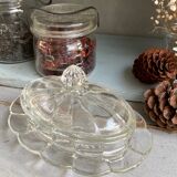 Vintage glass butter tray