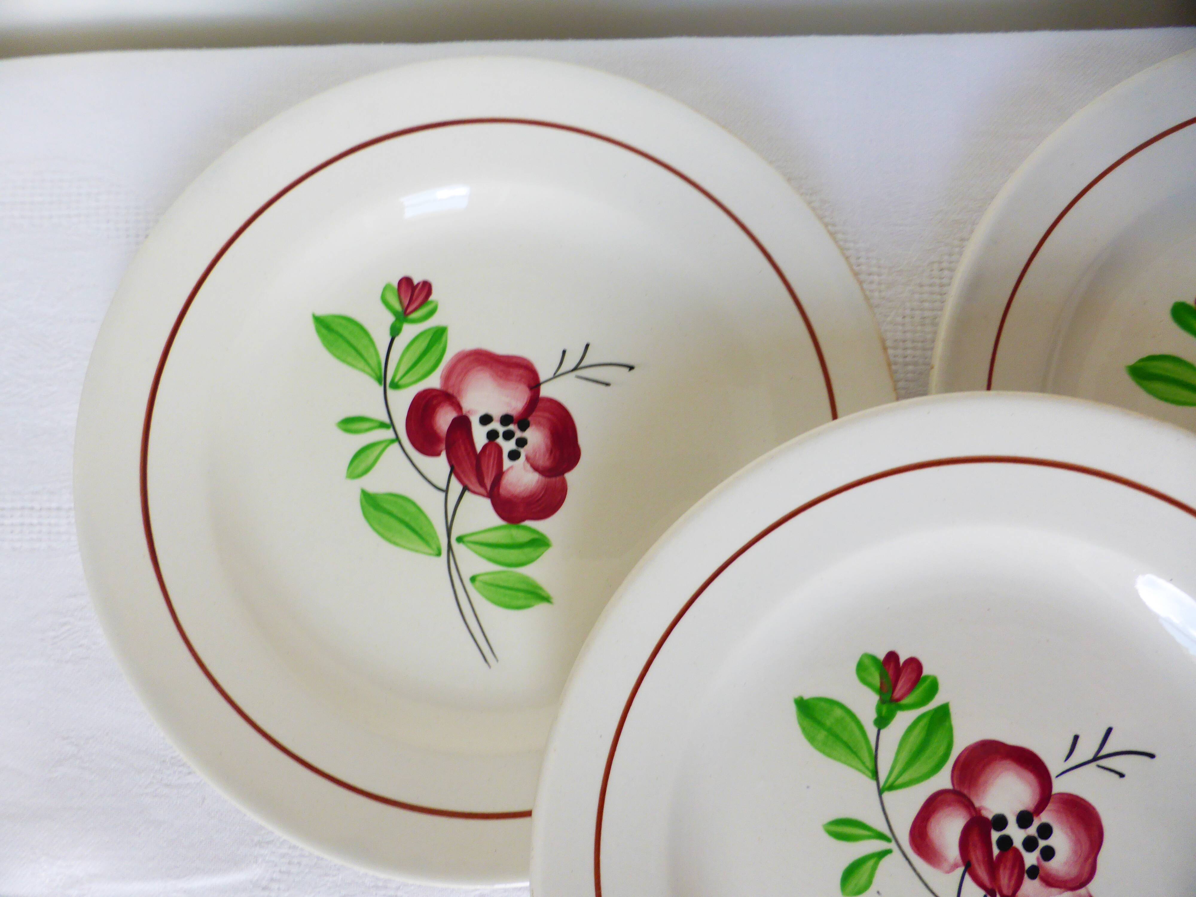 4 dessert plates from Digoin Sarreguemines model Beaucaire 210842