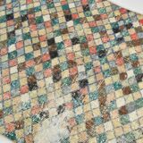 2x9 Vintage Multicolor Geometric Turkish Runner Rug, 75x266Cm